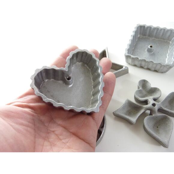 Vintage Pastry Aluminum Molds Baking Swedish Cookie Molds - Picture 5 of 5